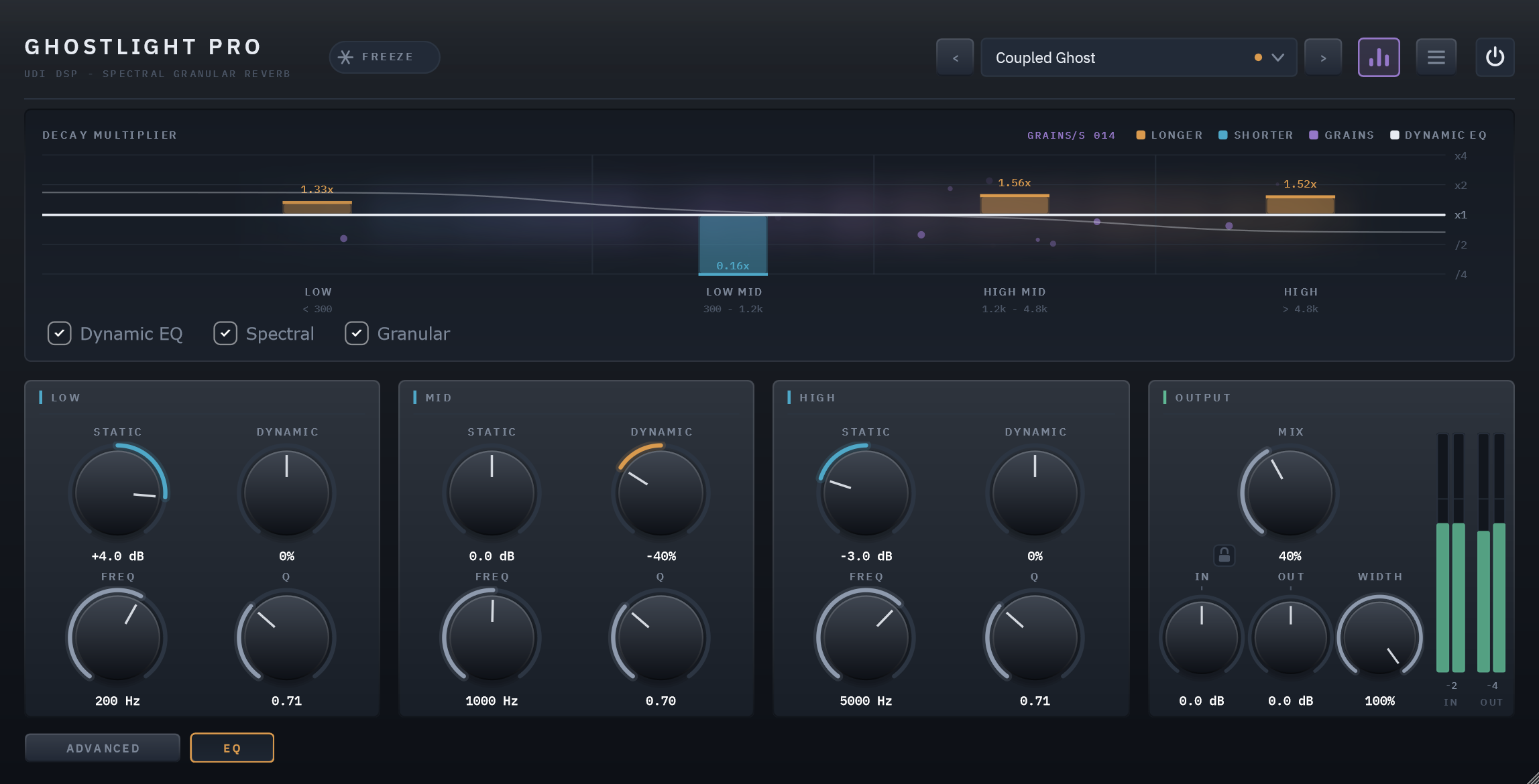 Ghostlight Pro: panel, dynamic eq